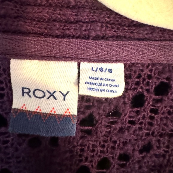 Roxy Deep Purple Open-Front Cardigan - Picture 3 of 5
